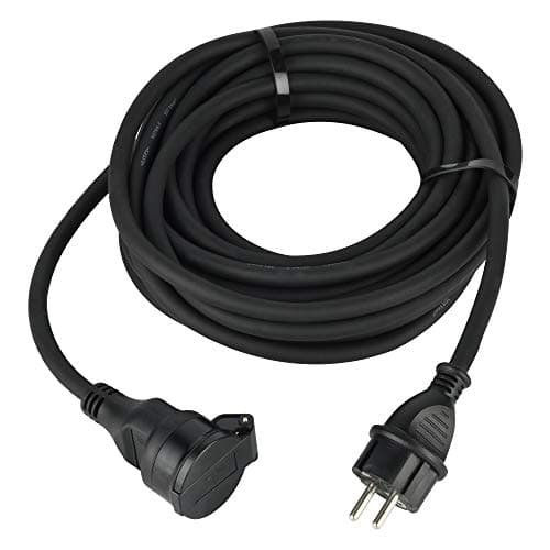 Electraline 200123 Prolongateur jardin étanche pour jardiniers 16A 5m Noir - 3G2,5 mm²