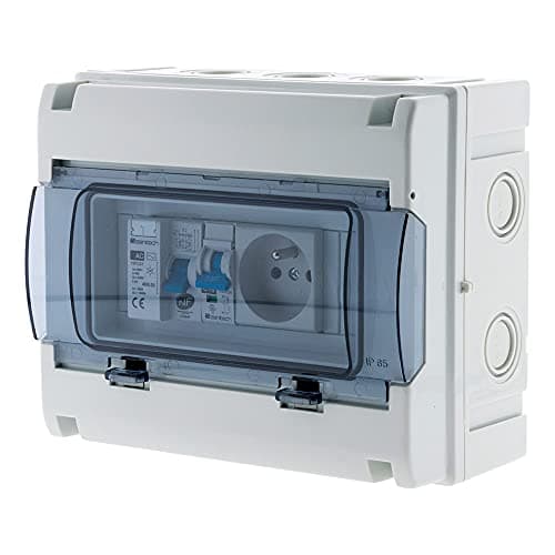 Zenitech Coffret Électrique Étanche IP65 8 Modules Exterieur/Éclairage Industriel Équipé d'Accessoires Professionnels 60