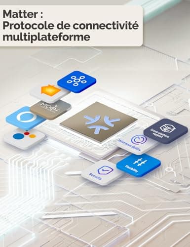 MOES Matter Wi-Fi Interrupteur intelligent - Compatible Alexa/Apple Home/Google Home/SmartThings - Contrôle par Tuya - 1
