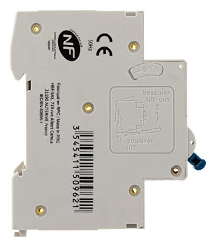 Zenitech - Disjoncteur Électrique 20A PH/N NF pour Chauffe-eau Électrique - Sécurité et Protection contre les Surcharges