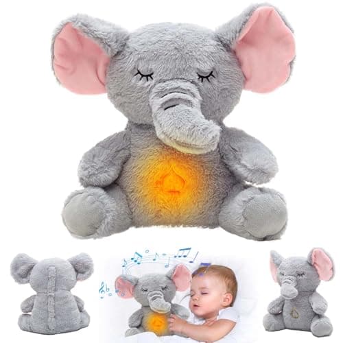 Eléphants Peluche Qui Respire Calin Bonne Nuit Doudou Musicale Apaisante pour Filles et Garçons  
Eléphants Peluche Musi