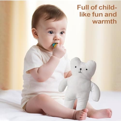 Ours en Peluche Apaisant pour Bébé - Doudou Nuit Comfortable - Cadeau Enfants Garçon Fille