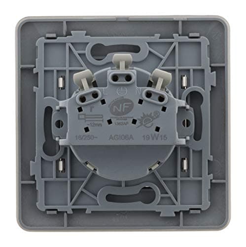 Prise 2P+T 16A Titanium Artezo - Haute qualité - Meilleure sécurité - Design élégant - Haut débit - Idéal pour la cuisin