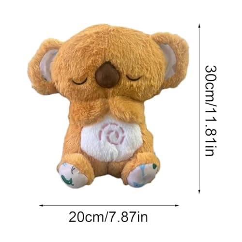OKTAOAOO Peluche pour Enfants Soulagement de L'anxiété, Jouet Apaisant avec Musique et Lumières pour Dormir, Loutre Koal