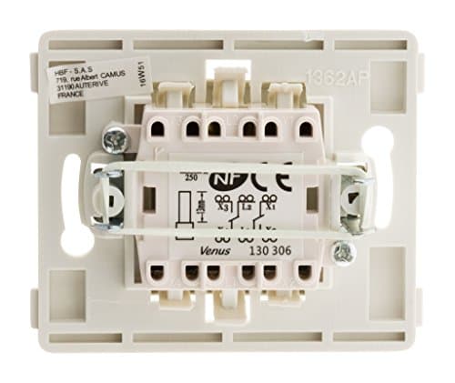 Double va et vient bornes auto composables Blanc Venise