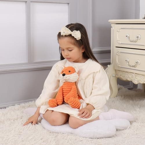 Peluches Renard Velours en Peluche Apricot Lamb 20 cm - Jouets Doux pour Filles, Garçons et Bébés - Cadeau Mignon pour A
