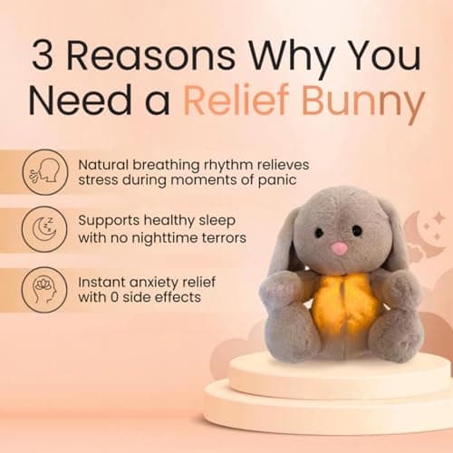 Peluche Lapin Yonuaret qui respire et éclaire, envoi cadeau parfaite pour bébé, 28cm