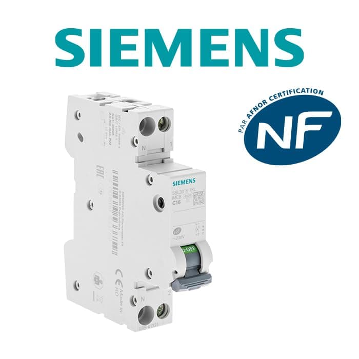 Disjoncteur 16A Ph+N Courbe C |5kA 230V - Sécurité Électrique Industrielle pour Maison et Commerce - Disjoncteur Électri