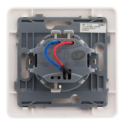 Interrupteur Va et Vient à Voyant 10A - Appareillage Encastré Prêt à Poser - 86x86mm Plaque de Finition Compatible Boîte