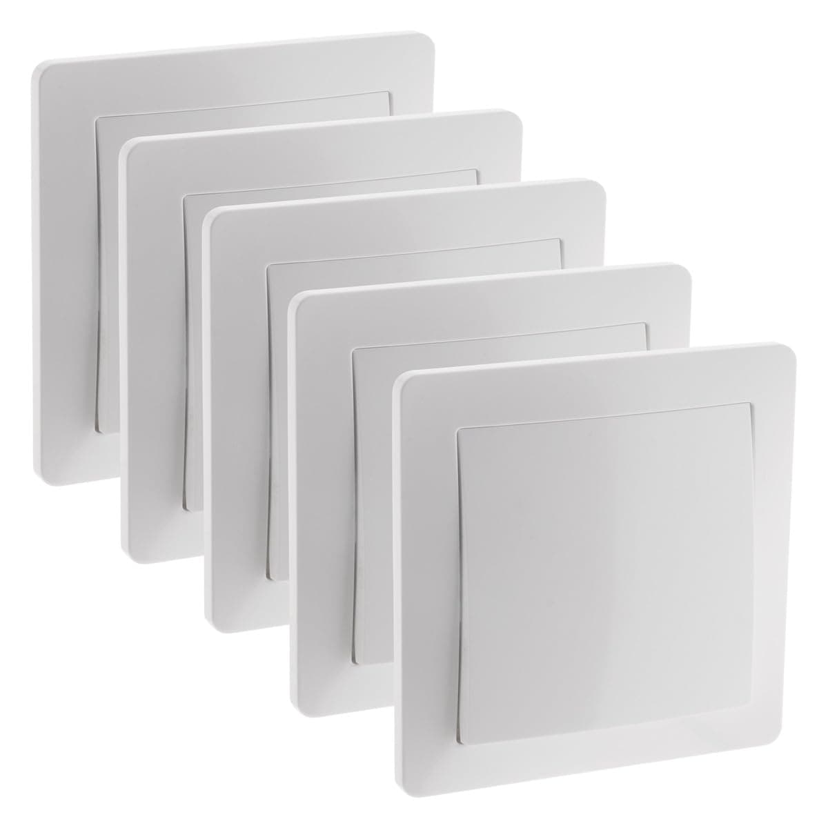 Zenitech Interrupteur va et vient encastré 10A Blanc Lot de 5 - Sécurité électrique - Pour maison et bureau