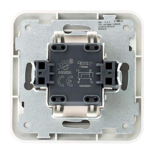 Interrupteur Transversal encastré Zenitech Chrome pour Cuisine & Bar