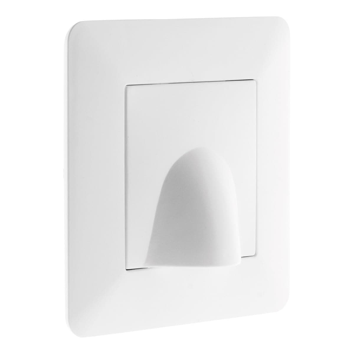 Zenitech Plaque Sortie de Câble 16A - Design Moderne à Réglage Millimétrique - Encastrable Compatible Boîte - Blanc