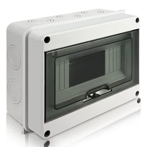 Coffret Électrique Étanche IP65 8-Modules pour Utilisation Extérieure Armoire de Contrôle Étanche Boitier de Jonction Él