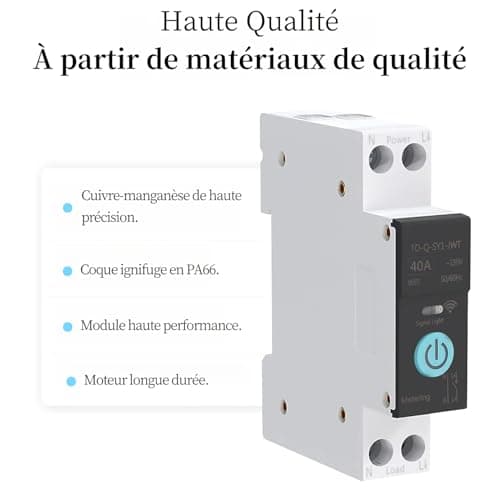 Commutateur Intelligence WIFI Domestic Disjoncteur Télécommande Portable 3 Modes Synchronisation Électroménager 40A