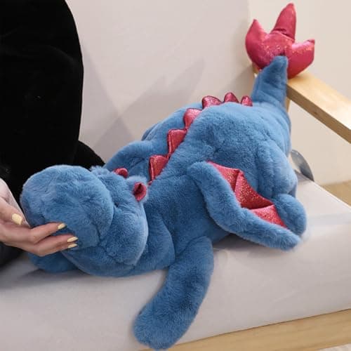 Dragon en peluche lesté pour enfants et adultes, 90,9 cm (2,3 kg), doux et robuste