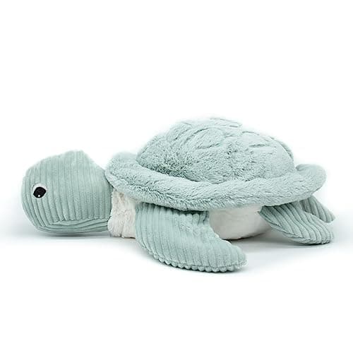SES DÉGLINGOS PTIPOTOS SAUVENOU Tortue Maman/Bebe Bleu - Peluche Toute Douce - Idée Cadeau de Naissance - 29cm