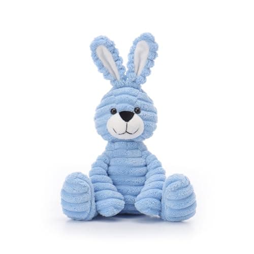 Jouets en peluche Apricot Lamb - Velours côtelé - Lapin Bunny - Doux à câliner - Parfait pour enfant - Vert - 23cm — Bleu