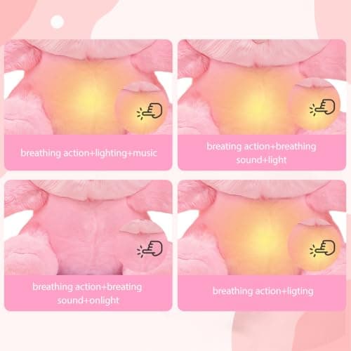 DGTSYAL Peluche Calmante pour Enfants - Réduction du Stress avec Mouvement Respiratoire - Jouet Apaisant à Usage Journal