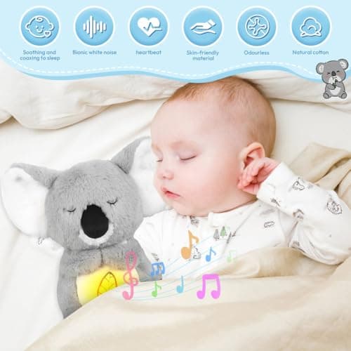 Schlummer Loutre avec Battement de cœur et Mouvement respiratoire, Loutre de Sommeil Koala pour Nouveau-né, Cadeau Idéa