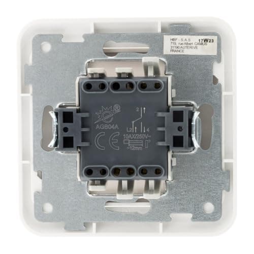 Zenitech Interrupteur_simple_encastré_Blanc_Antaria