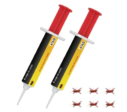 ATAQ - Gel Appât Puissant contre les Cafards - Professionnel - Élimine Rapidement les Blattes – Résultat Rapide - Pack d