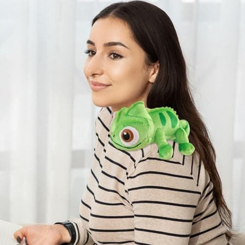 Peluche Lézard Magnétique Réaliste 17 cm, Cadeau Décoration Intérieure pour Anniversaire Noël, Jouet Doux Porté à l'Épau