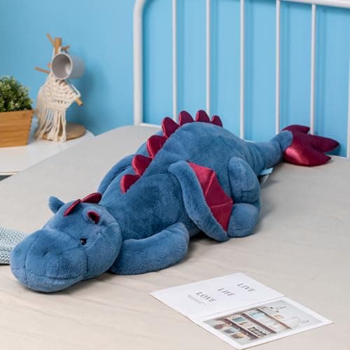 Dragon en peluche lesté pour enfants et adultes, 90,9 cm (2,3 kg), doux et robuste