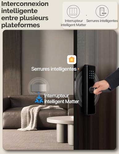 MOES Matter Wi-Fi Interrupteur intelligent - Compatible Alexa/Apple Home/Google Home/SmartThings - Contrôle par Tuya - 1
