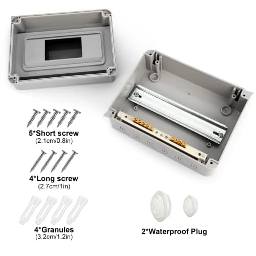 Coffret Électrique Étanche IP65 8-Modules pour Utilisation Extérieure Armoire de Contrôle Étanche Boitier de Jonction Él