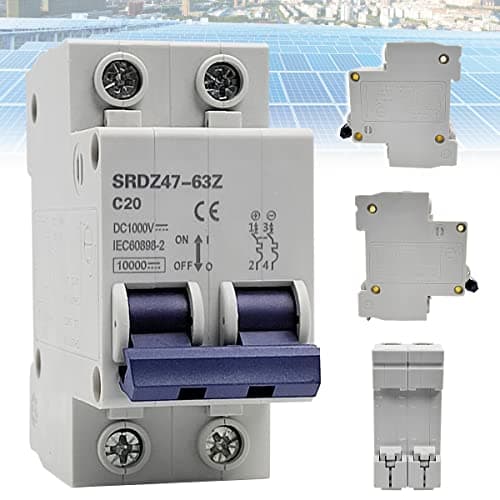 Disjoncteur Miniature 1000V DC 20A, Disjoncteur DZ47-63Z 2P, Protection contre les Courts-Circuits