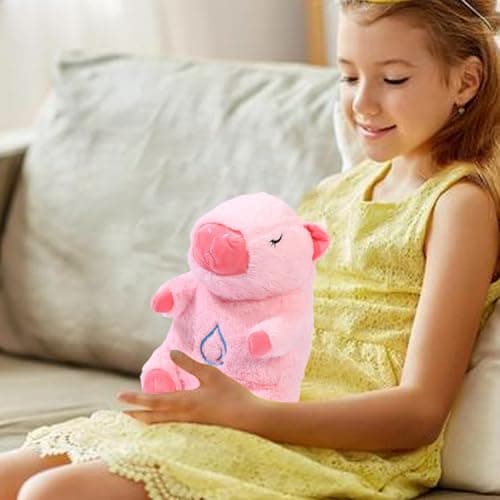 Zunishaone Animal en Peluche Cardiaque Endormi pour Garçons : Musique et Lumière | Jouet Amusant qui Bat des Cœurs | Lou