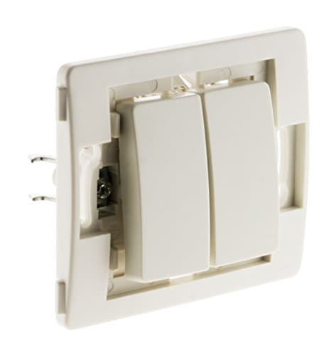 Double va et vient bornes auto composables Blanc Venise