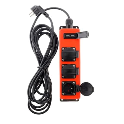 Multiprise étanche 3 Prises 16A 2P+T + USB - Zenitech (Éthanche, 3 Prises, USB)