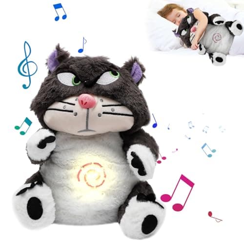 CEWROM Doudou avec Mouvement Respiratoire et Musique, Aide à l'Endormissement pour Bébé Nouveau-Né, Réduction de l'Anxié