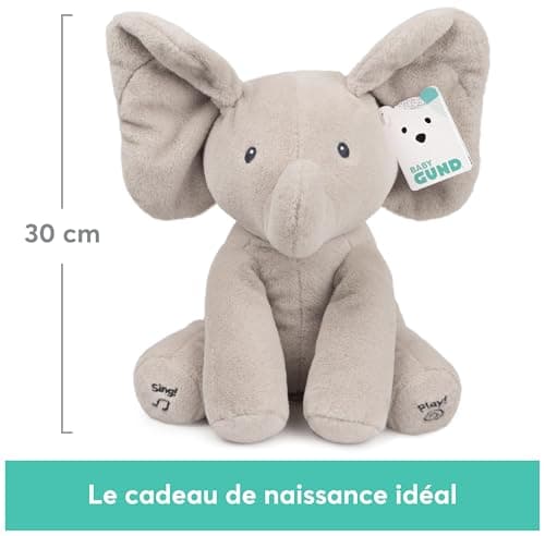 Interactive Elephant Plush for Baby - Talks, Sings, and Moves in French - Educational Toy for Toddlers 1 Year + | 30 cm