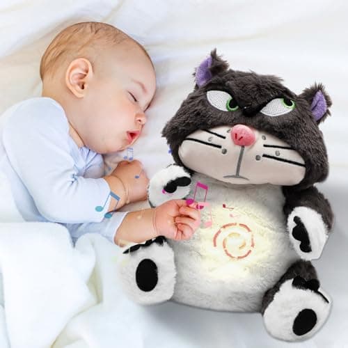 CEWROM Doudou avec Mouvement Respiratoire et Musique, Aide à l'Endormissement pour Bébé Nouveau-Né, Réduction de l'Anxié