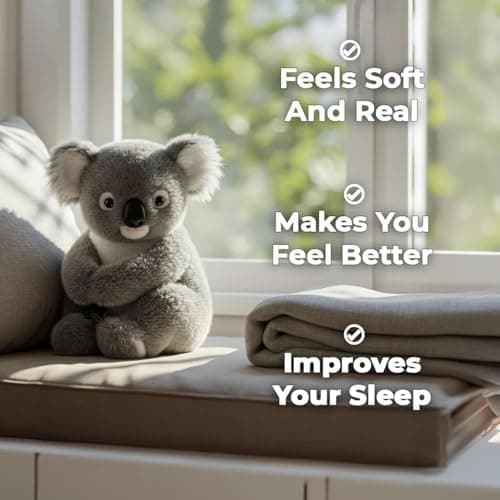 Peluche Koaly Emotional Healing on Demand Qui Respire 30cm pour Enfants en Scène Dormir et Se Réconforter