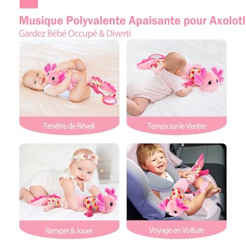 Jouet en Peluche Montessori Éveil Bébé 0-6 Mois Jouet Sensoriels pour Garçon et Fille Cadeau Bébé 3-6-9 Mois Global Recy