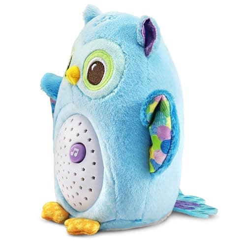 VTech - Veilleuse Lumi Chouette Apaisante Peluche Bébé, Musique Douce et Bruits Blancs, Cadeau de Naissance, Contenu en