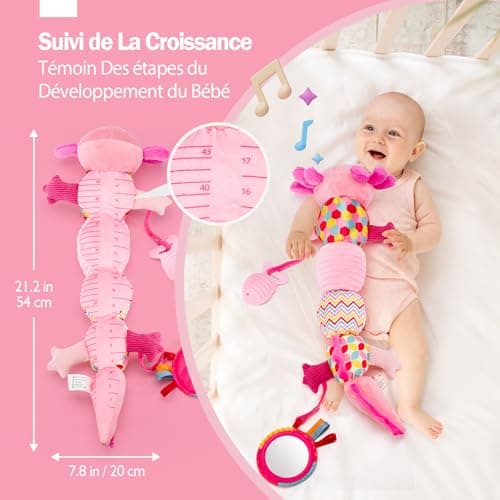 Jouet en Peluche Montessori Éveil Bébé 0-6 Mois Jouet Sensoriels pour Garçon et Fille Cadeau Bébé 3-6-9 Mois Global Recy