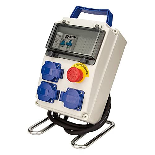 Zenitech Coffret 8 modules de chantier IP54 adapté aux professionnels pour le travail extérieur avec accessoires inclus