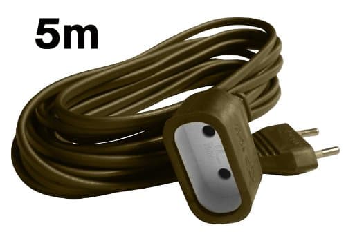 Zenitech - Prolongateur de qualité 2x 0,75mm², prise 6A en or 5m