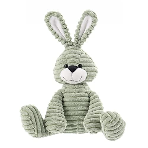 Jouets en peluche Apricot Lamb - Velours côtelé - Lapin Bunny - Doux à câliner - Parfait pour enfant - Vert - 23cm