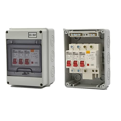 Mini Disjoncteur de Fuite 30mA 40A - Unité Consommateurs Universelle 2MCB - Pour Caravanes et Camionettes