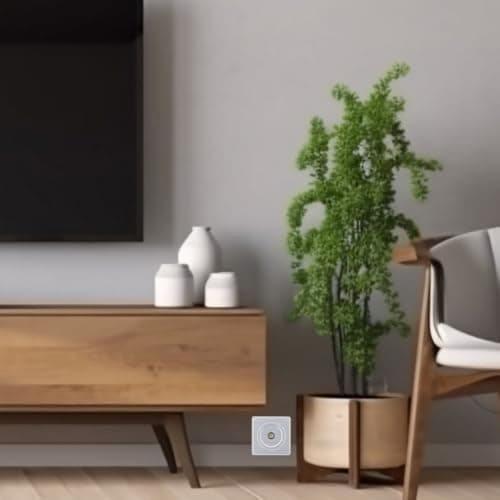 Zenitech Prise TV Ø9,52mm en saillie Silver - Électrique - Maison - Montage facile - Blanc Satiné - 1 pièce