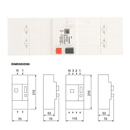 Protection de l'air HGY Disjoncteur 60A 50Hz / 60Hz Basse Tension Usage Maison Disjoncteur 2 pôles 60A