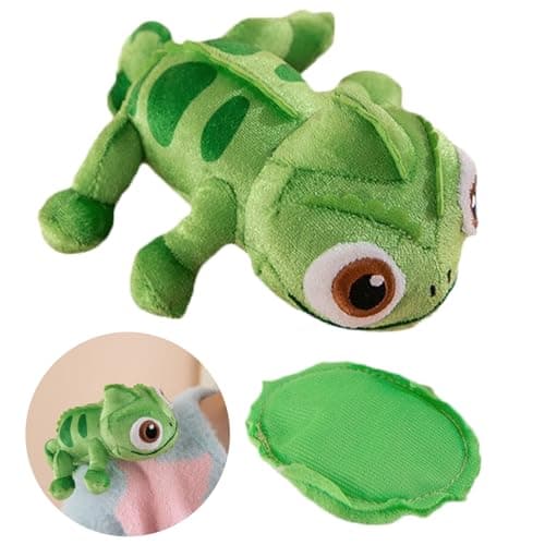 Peluche Lézard Magnétique Réaliste 17 cm, Cadeau Décoration Intérieure pour Anniversaire Noël, Jouet Doux Porté à l'Épau
