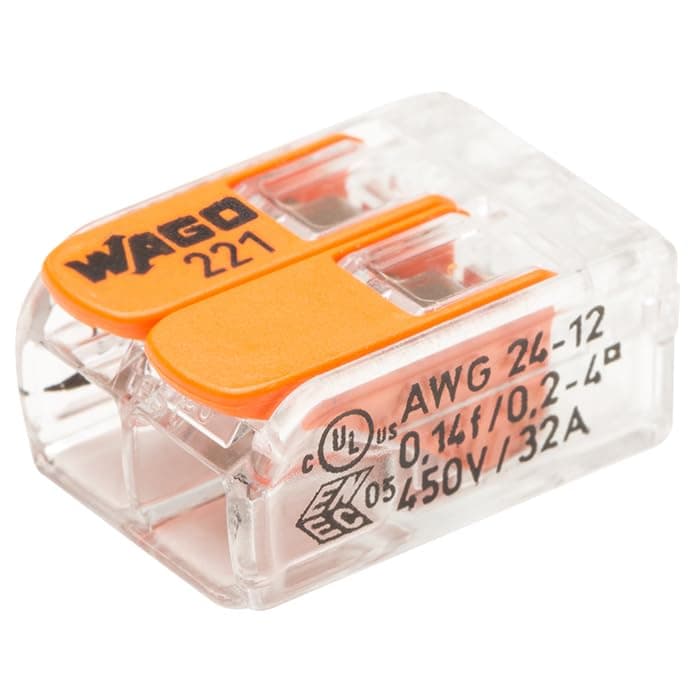 Wago Boîte de 50 Bornes de Connexion S221 - Facile à Installer et Sécurisée pour Tous Vos Projets Électriques