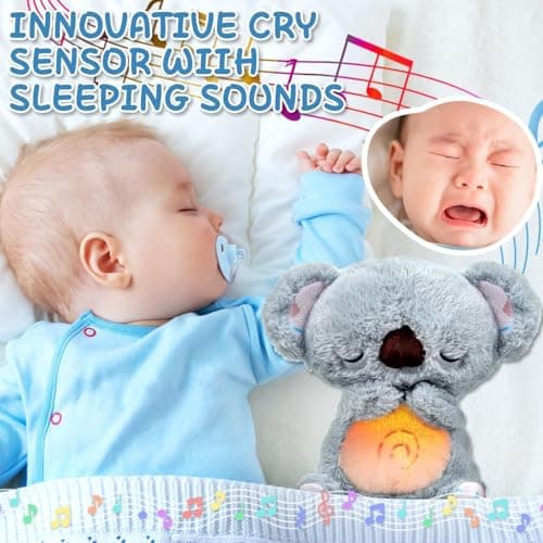 Yizemay Koala Qui Respire - Musique sensorielle - Peluche relaxante pour enfants - Respiration rythmique