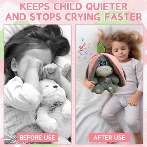 KUWUNG Âne en Peluche Endormi Anti-Stress Pour Adultes À Porter Tout le Temps Polyester 100% Machine Lavable Étalonnez-V